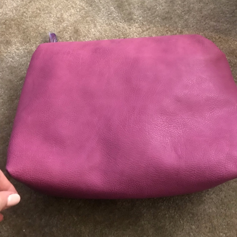 Faux leather pouch